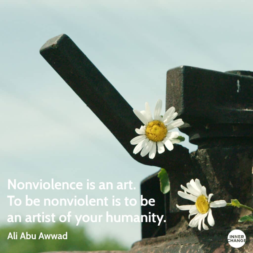 Quote from Ali Abu Awwad Nonviolence is an art.
To be nonviolent is to be an artist of your humanity.